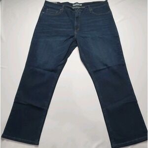 Member's Mark Dark Wash Jeans Straight Fit Stretch Denim Men's Size 42 x 30